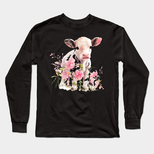 calf Long Sleeve T-Shirt by DreamLoudArt